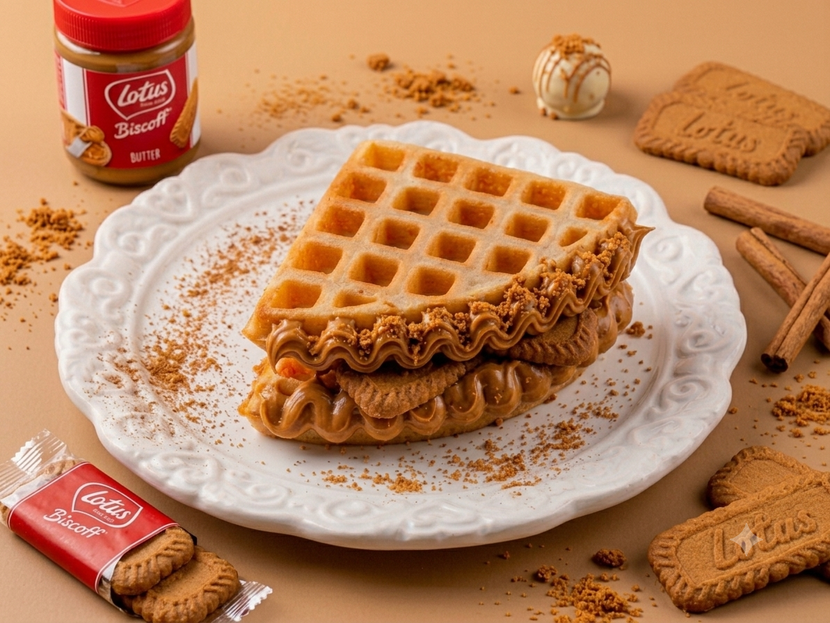 Lotus Biscoff waffle