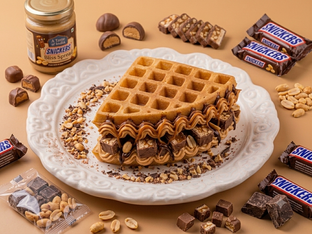 Snickers waffle