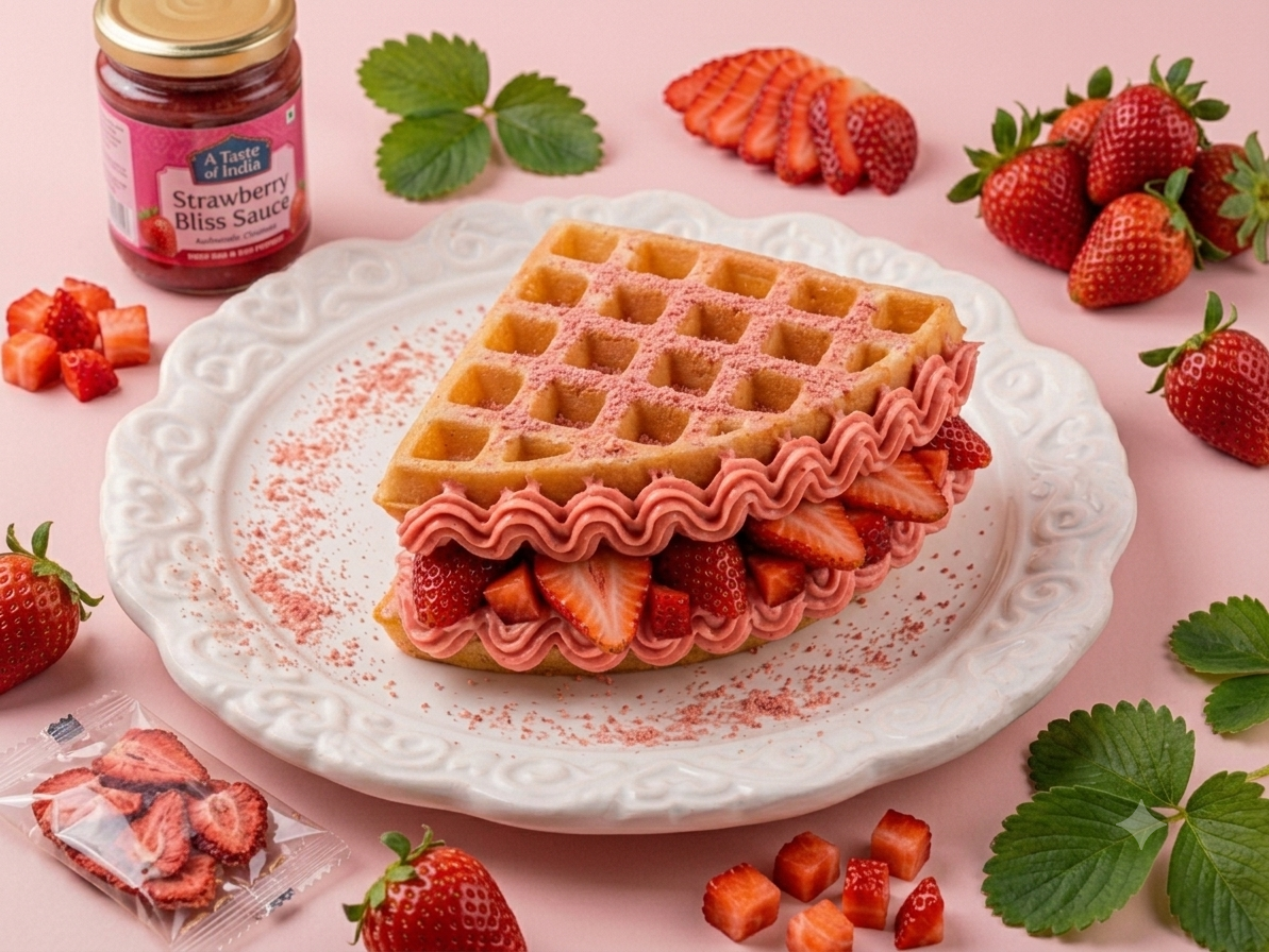 Strawberry waffle